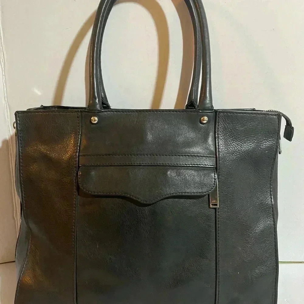 Rebecca Minkoff black leather satchel handbag